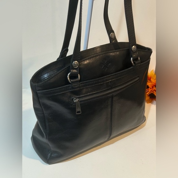Patricia Nash Black Leather Tote Shoulder Bag Large Everyday Carryall - Picture 4 of 9